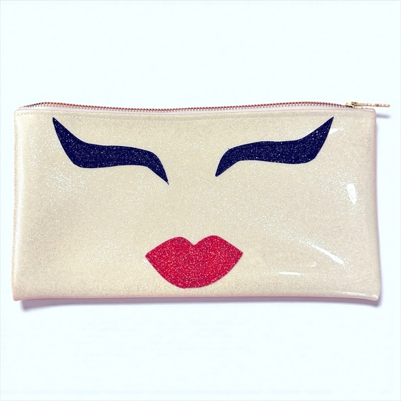 Julie Mollo Handbags - Julie Mollo Glitter Lips Clutch | Statement Pop Art Bag | NWT